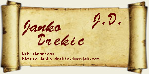 Janko Drekić vizit kartica